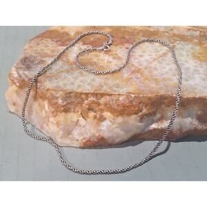 16" Sterling Silver Twisted Rope Chain Necklace 925 Italy Vintage Excellent!